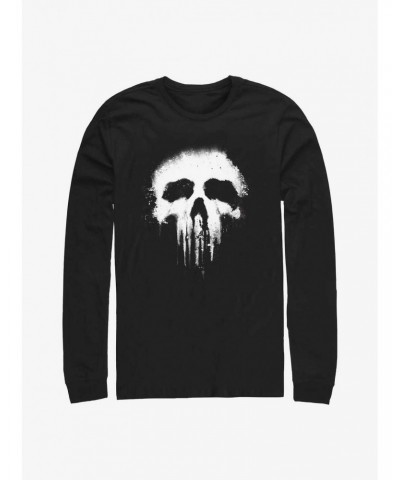 Marvel The Punisher Skull Grunge Long-Sleeve T-Shirt $9.21 T-Shirts