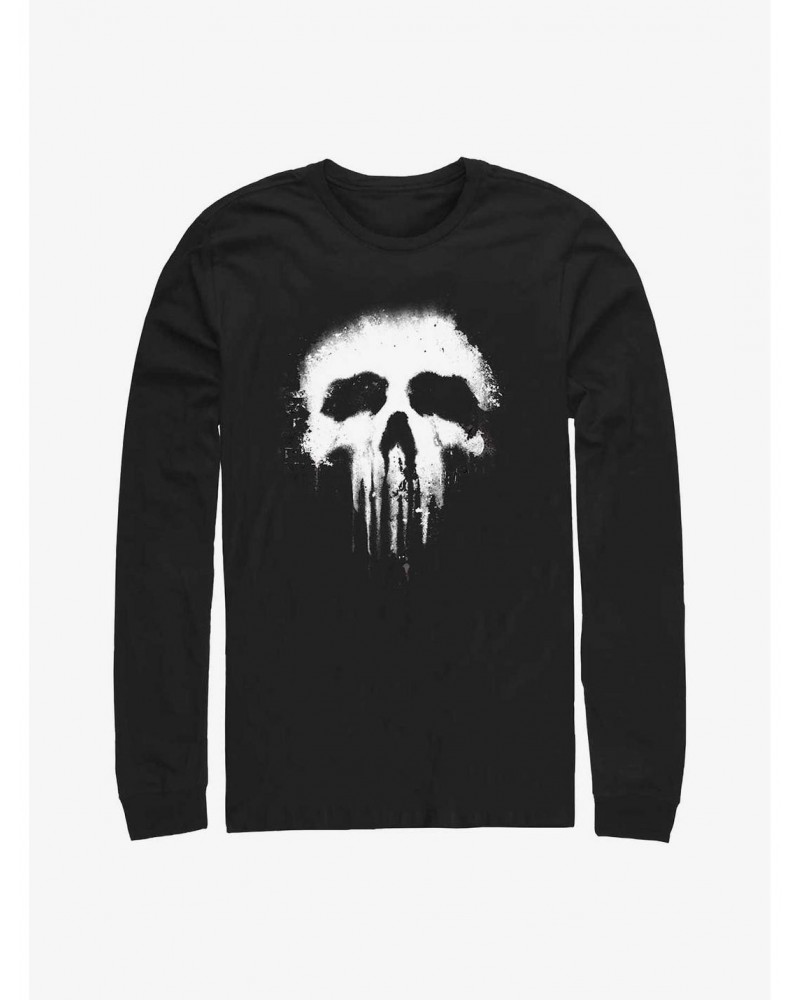 Marvel The Punisher Skull Grunge Long-Sleeve T-Shirt $9.21 T-Shirts