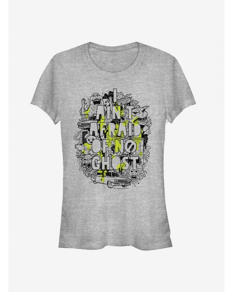 Ghostbusters Ain't Afraid Doodle Girls T-Shirt $6.37 T-Shirts