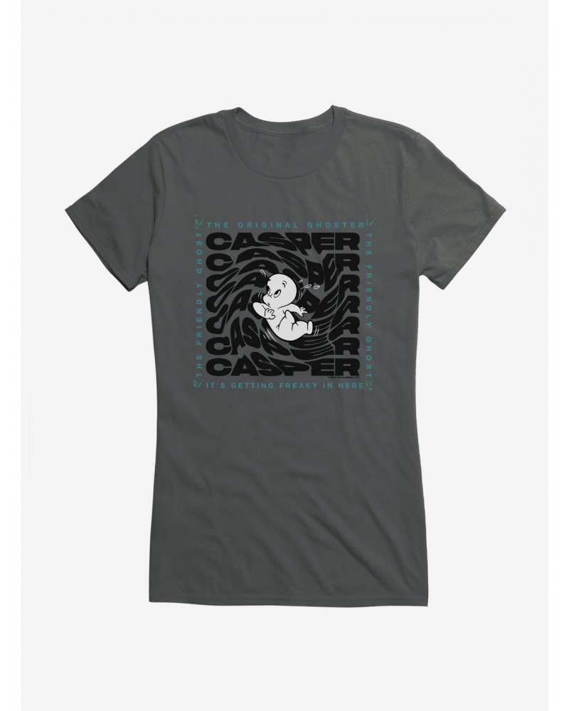 Casper The Friendly Ghost Virtual Raver Freaky Here Girls T-Shirt $11.45 T-Shirts