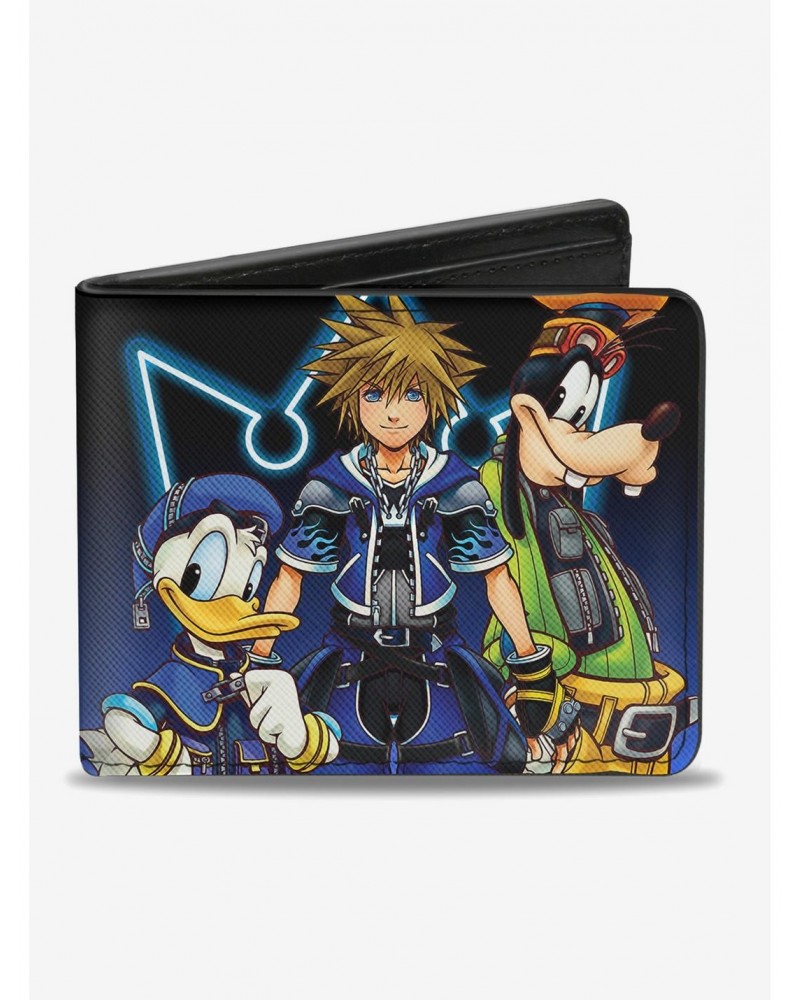 Disney Kingdom Hearts II Donald Wisdom Form Sora And Goofy Bi-Fold Wallet $6.24 Wallets
