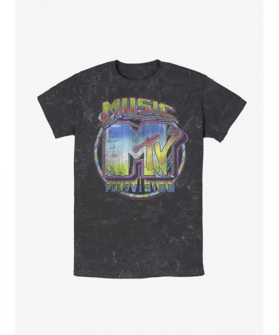 MTV Chrome Logo Mineral Wash T-Shirt $6.42 T-Shirts